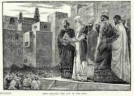 Ezra Reading The Law To Jews Stock Illustration - Download Image Now -  iStock