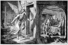 The Death Angel Passes Over an Israelite Door Marked with the Blood of a  Lamb | ClipArt ETC